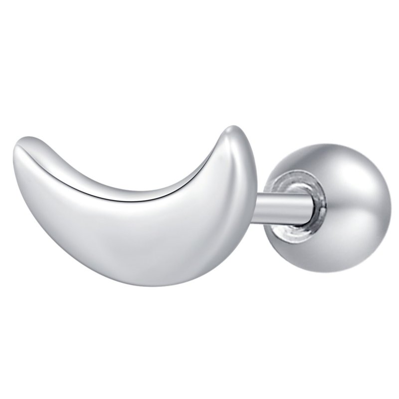 Srebrny zestaw trzech kolczyków rodowanych piercing gwiazdka srebro 925