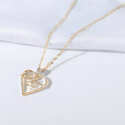 Naszyjnik srebrny kocham cię damski łańcuszek z zawieszką  srebro pozłacane próba 925