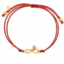 Srebrna bransoletka dla dziewczynki dzieci sznurkowa literka Z srebro pozłacane 925