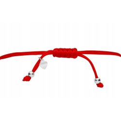 Srebrna bransoletka dla dziewczynki dzieci sznurkowa literka K srebro 925