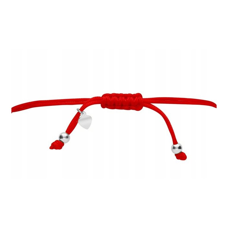 Srebrna bransoletka dla dziewczynki dzieci sznurkowa literka K srebro 925