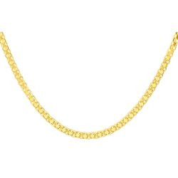 Srebrny łańcuszek damski naszyjnik bismark srebro próba 925 pozłacany