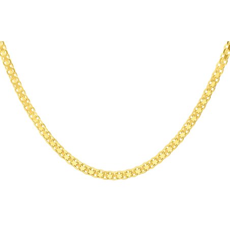 Srebrny łańcuszek damski naszyjnik bismark srebro próba 925 pozłacany