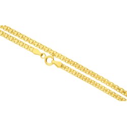 Srebrny łańcuszek damski naszyjnik bismark srebro próba 925 pozłacany