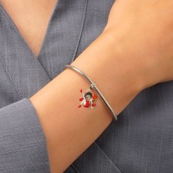 Charms zawieszka srebrna betty boob czerwona sukienka usta serce srebro 925