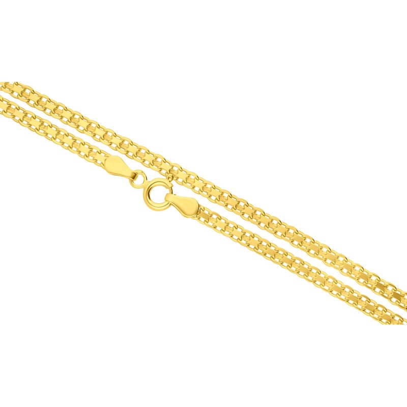 Bransoletka srebrna damska bismark srebro próba 925 pozłacana