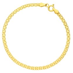 Bransoletka srebrna damska bismark srebro próba 925 pozłacana