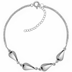 Srebrna bransoletka krople regulowana srebro 925