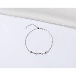 Srebrna bransoletka krople regulowana srebro 925