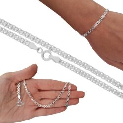 Bransoletka srebrna damska bismark srebro próba 925 18 cm