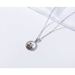 Naszyjnik srebrny łańcuszek damski z zawieszką góry srebro próba 925