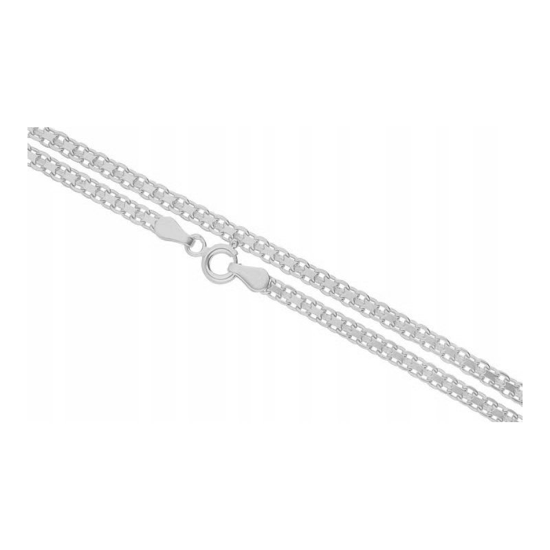 Srebrny łańcuszek damski naszyjnik bismark srebro próba 925