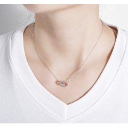 Naszyjnik srebrny łańcuszek damski z zawieszką celebrytka kółka srebro 925 45 cm