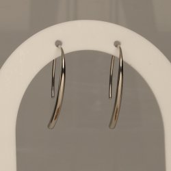 Srebrne kolczyki wiszące rodowane srebro próba 925 eleganckie modne