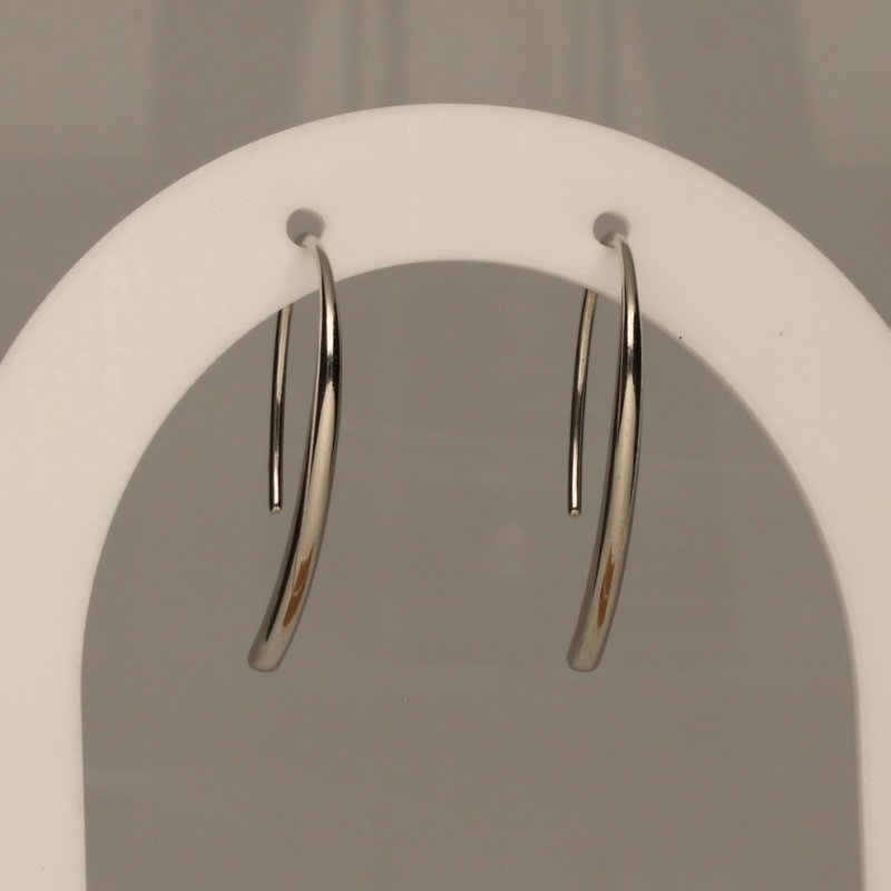 Srebrne kolczyki wiszące rodowane srebro próba 925 eleganckie modne