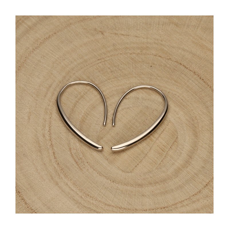 Srebrne kolczyki wiszące rodowane srebro próba 925 eleganckie modne