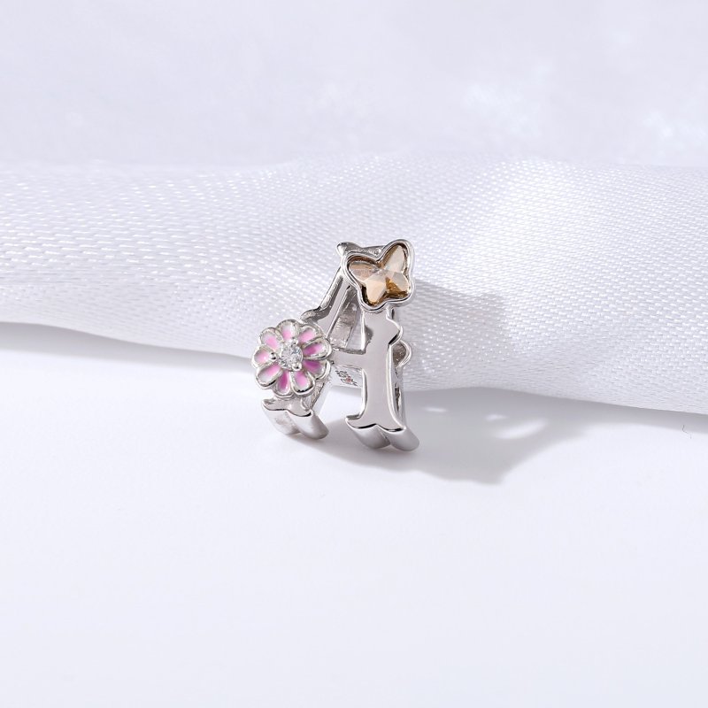 Charms zawieszka srebrna beads srebro próba 925 oryginalny literka a