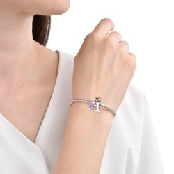 Charms zawieszka srebrna beads srebro próba 925 oryginalny literka a