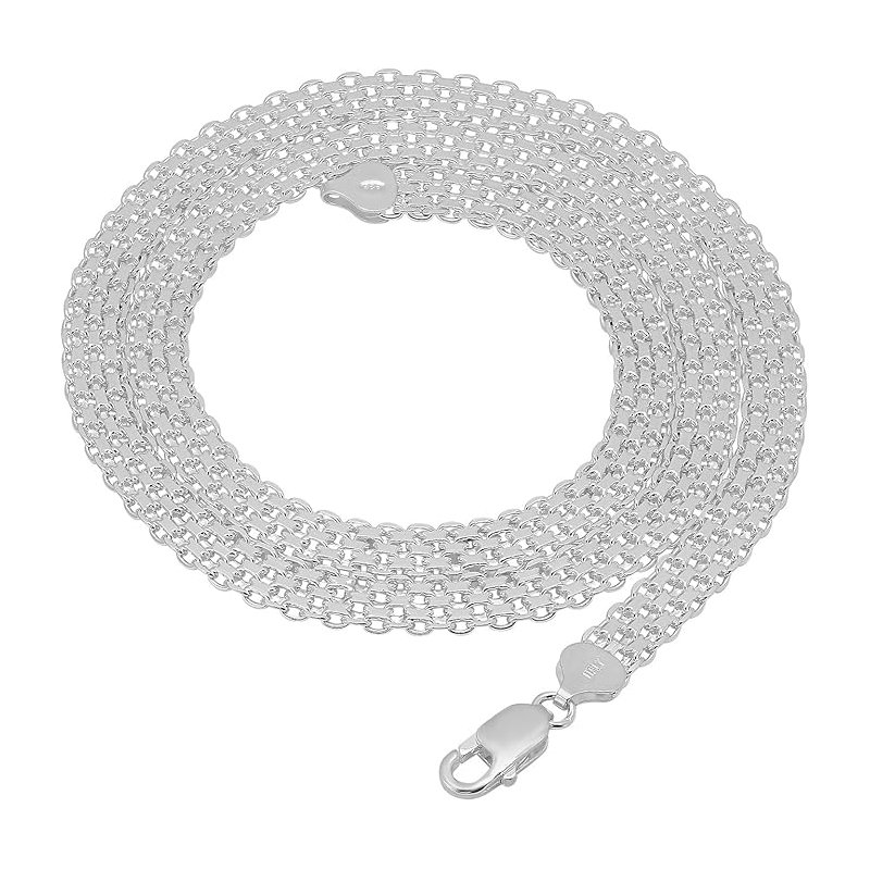 Naszyjnik srebrny damski łańcuszek bismark srebro próba 925 50 cm