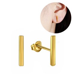 Kolczyki srebrne damskie sztyfty wkrętki srebrne pozłacane srebro próba 925