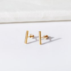 Kolczyki srebrne damskie sztyfty wkrętki srebrne pozłacane srebro próba 925