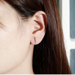 Kolczyki srebrne damskie sztyfty wkrętki srebrne pozłacane srebro próba 925