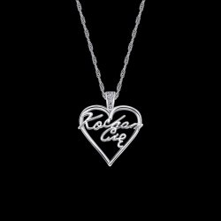 Naszyjnik srebrny damski łańcuszek kocham cię w sercu srebro rodowane 925