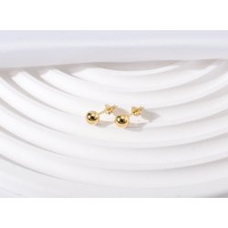 Kolczyki srebrne damskie kulki srebro próba pozłacane 925 dla kobiety sztyfty wkrętki