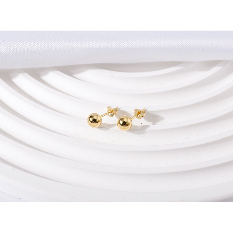 Kolczyki srebrne damskie kulki srebro próba pozłacane 925 dla kobiety sztyfty wkrętki