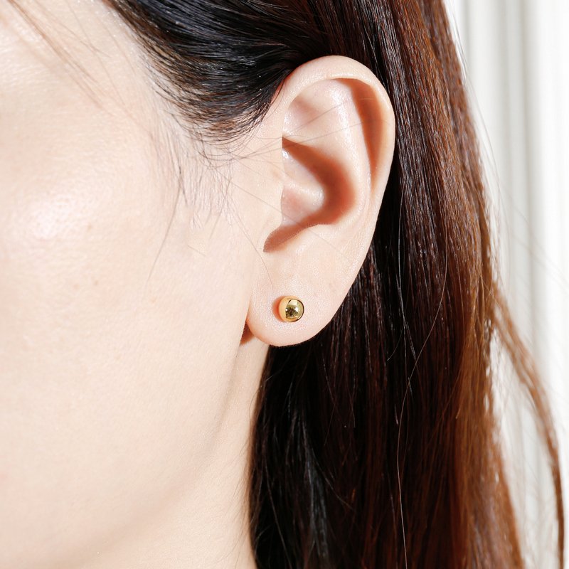 Kolczyki srebrne damskie kulki srebro próba pozłacane 925 dla kobiety sztyfty wkrętki