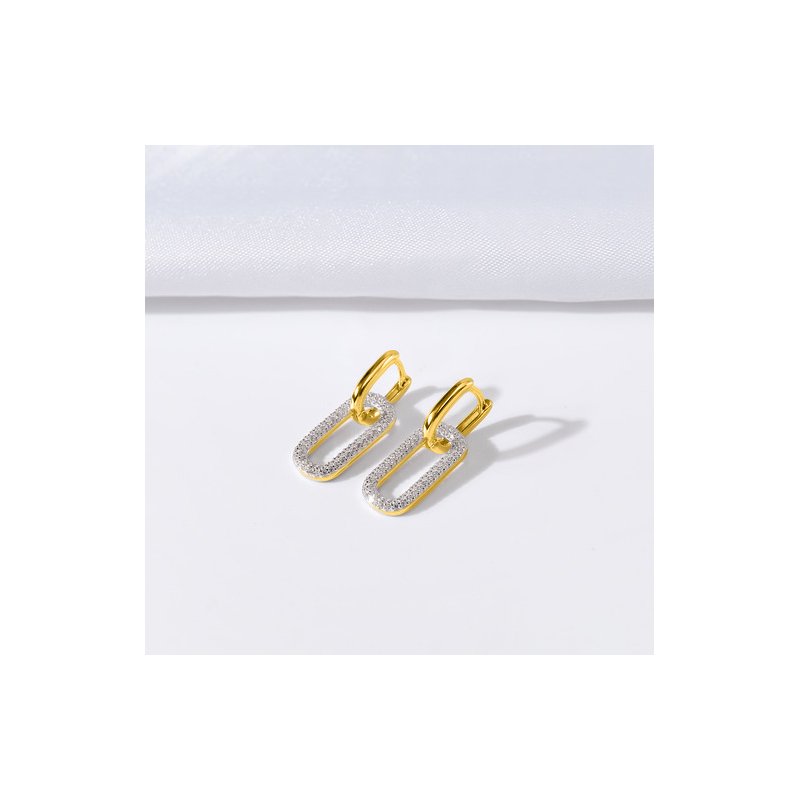 Srebrne kolczyki damskie wiszące angielskie srebro 925 pozłacane oryginalne