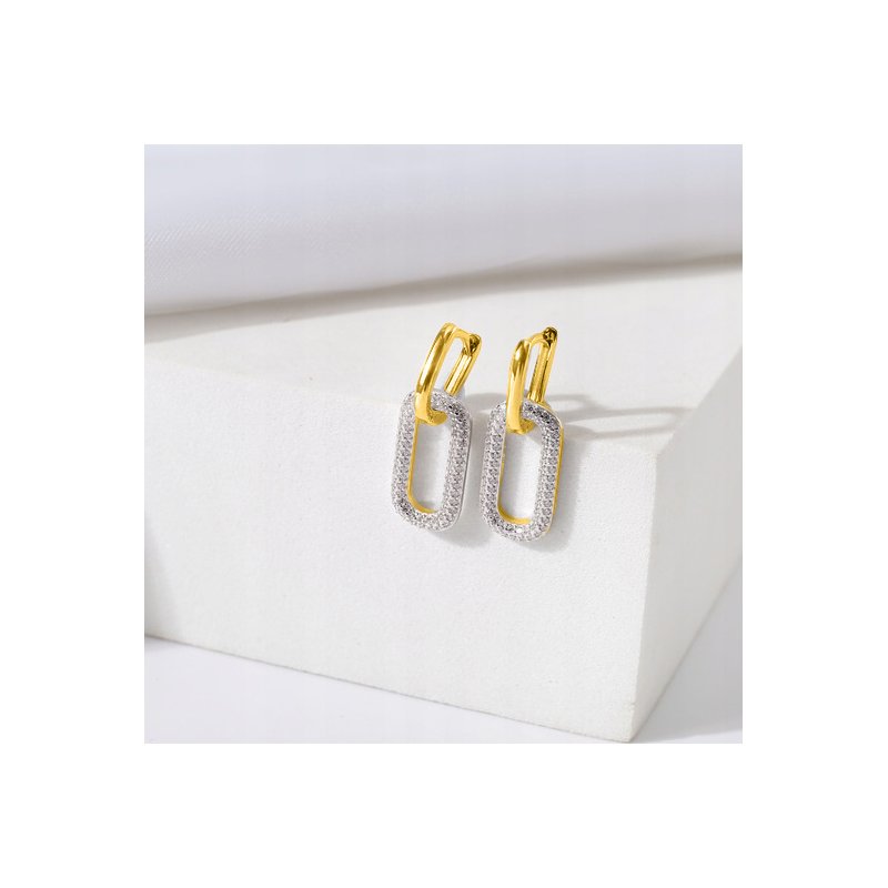 Srebrne kolczyki damskie wiszące angielskie srebro 925 pozłacane oryginalne