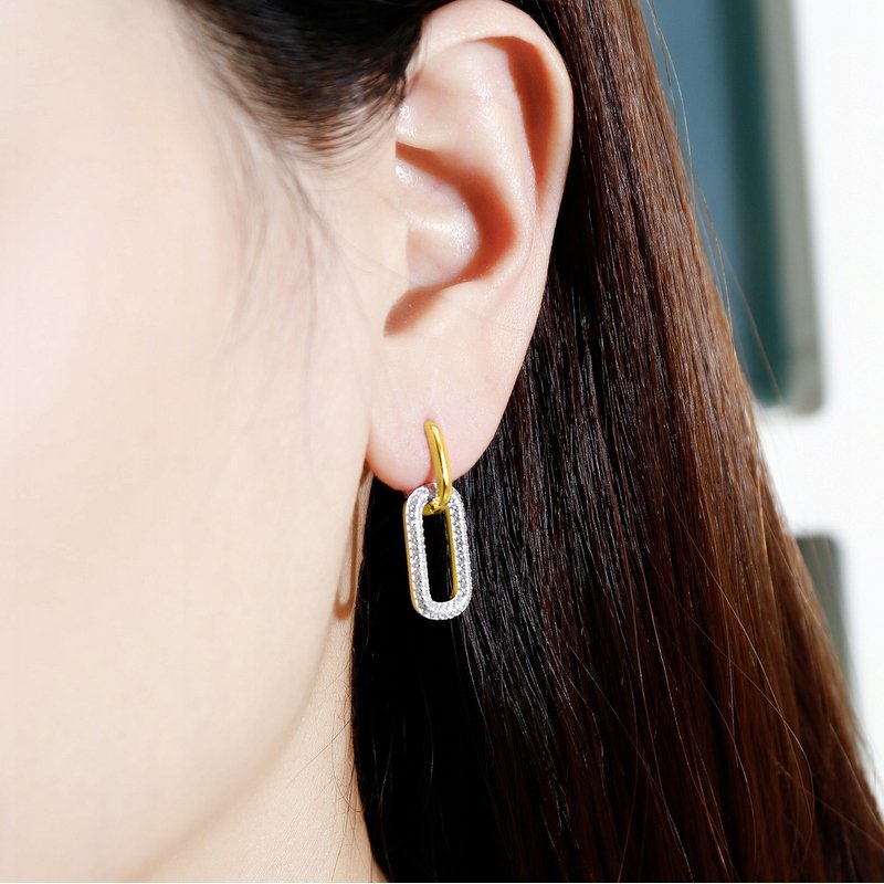 Srebrne kolczyki damskie wiszące angielskie srebro 925 pozłacane oryginalne