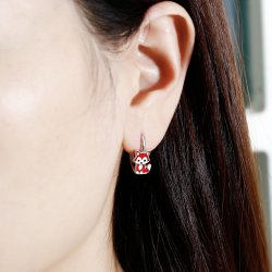 Kolczyki srebrne liski dla dziewczynki srebro próba 925 angieslkie