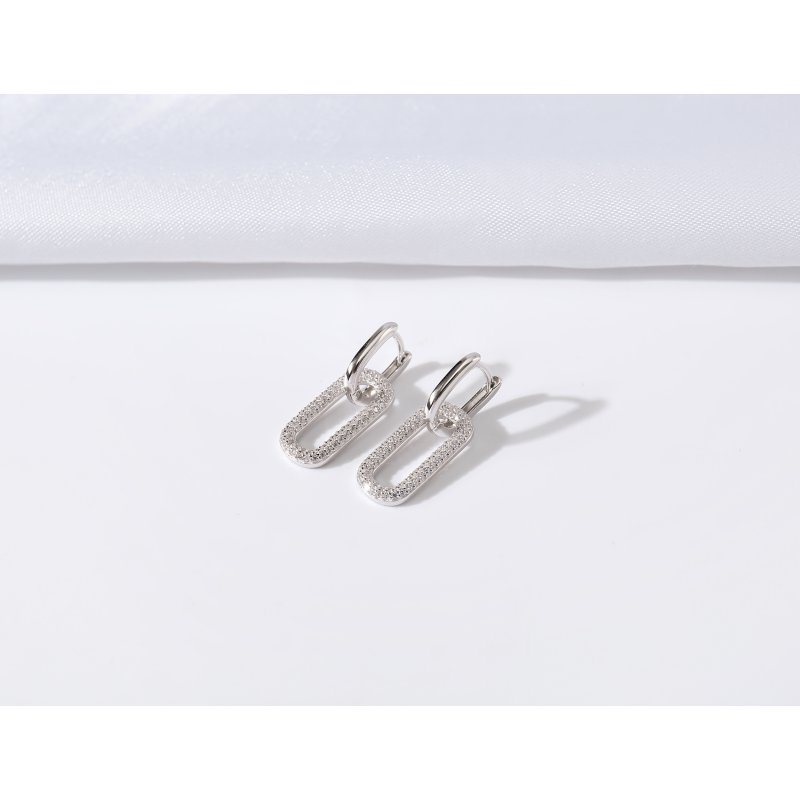 Srebrne kolczyki rodowane angielskie srebro 925 dla kobiety