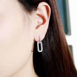 Srebrne kolczyki rodowane angielskie srebro 925 dla kobiety