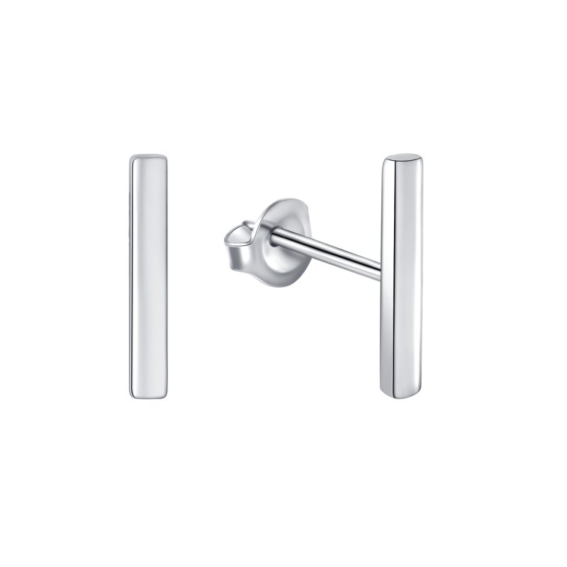 Srebrne kolczyki rodowane srebro próba 925 dla kobiety sztyfty wkrętki