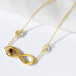 Bransoletka srebrna celebrytka nieskończoność dla kobiety srebro pozłacane próba 925 na rękę