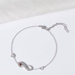 Bransoletka srebrna nieskończoność dla kobiety srebro pozłacane próba 925 na rękę