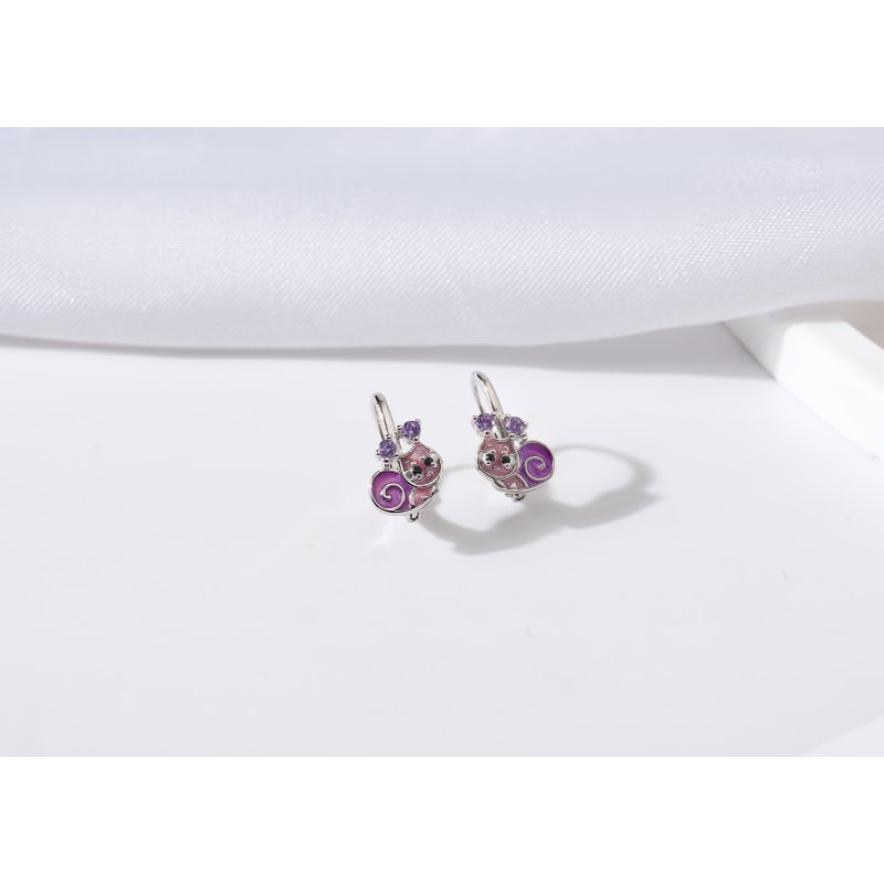 Kolczyki srebrne dla dziewczynki ślimaczki ślimaki angielskie srebro 925