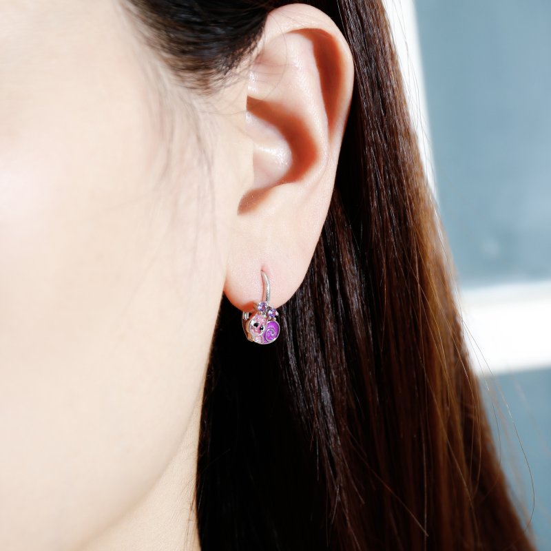 Kolczyki srebrne dla dziewczynki ślimaczki ślimaki angielskie srebro 925