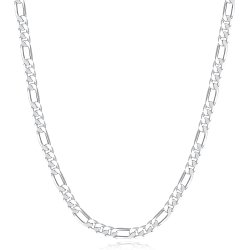 Męski szeroki srebrny łańcuszek 60 cm srebro 925 figaro elegancki design