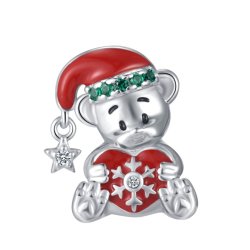 Charms zawieszka srebrna beads koralik charms srebro próba 925 na święta