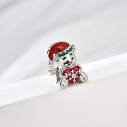 Charms zawieszka srebrna beads koralik charms srebro próba 925 na święta