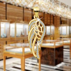 Srebrny naszyjnik damski skrzydło pozłacany + szkatułka róża srebro pozłacane