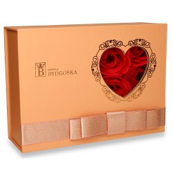 Srebrny naszyjnik damski skrzydło pozłacany + szkatułka róża srebro pozłacane