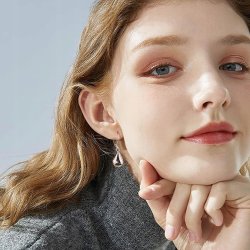 Srebrne kolczyki duże krople łezki angielskie srebro próba 925 na święta