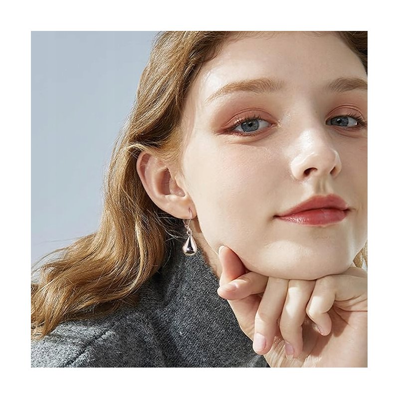 Srebrne kolczyki duże krople łezki angielskie srebro próba 925 na święta