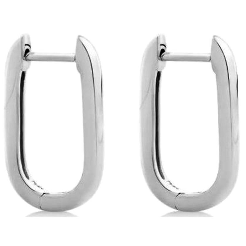 Kolczyki srebrne 925 elipsa geometryczne angielskie zapięcie srebro 925