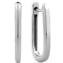 Kolczyki srebrne 925 elipsa geometryczne angielskie zapięcie srebro 925